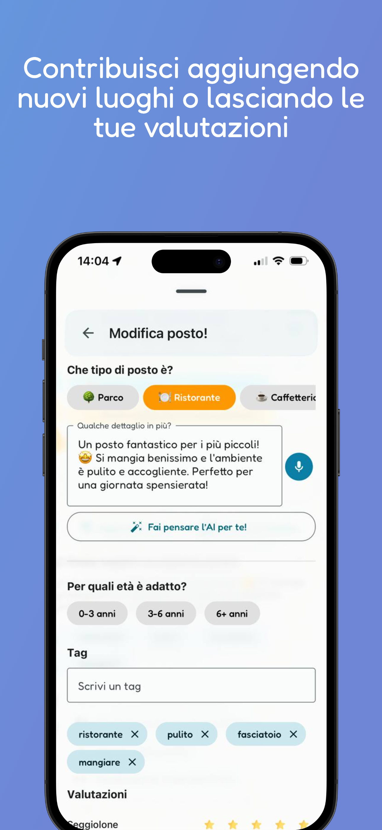 Screenshot dell'app BimboMap – schermata 5